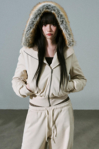 Versatile Fur Collar Jacket