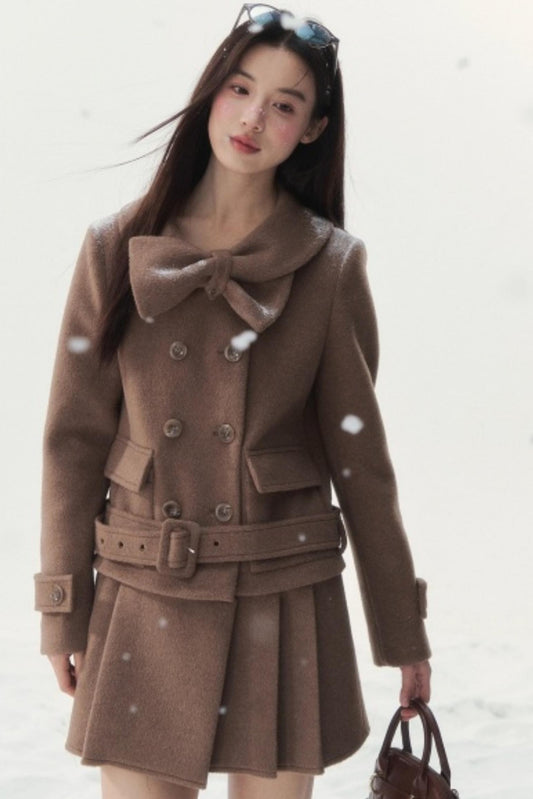 Vintage Double-Breasted Winter Coat