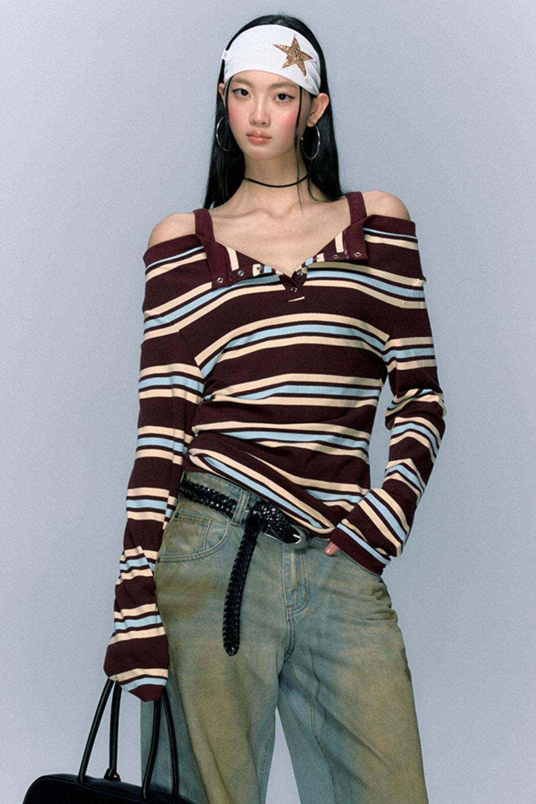 Sweet Cool Striped Slim Fit Top