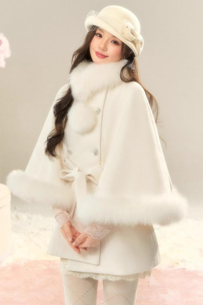 Bowknot Wool Hepburn Hat