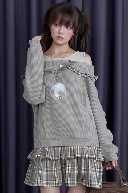 Patchwork Brown Plaid Dress