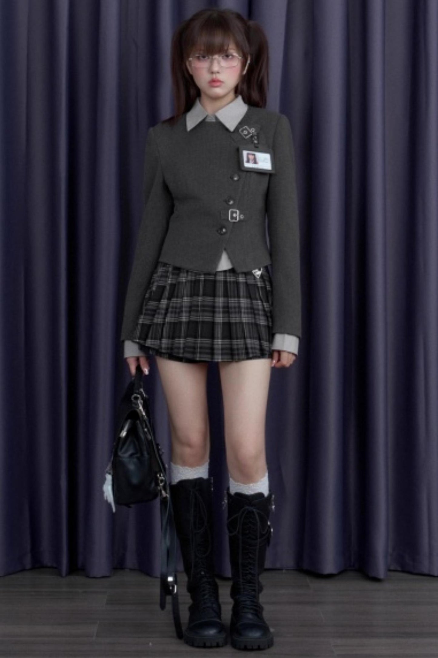 Spirit Gray Woolen Blazer Jacket Set-Up