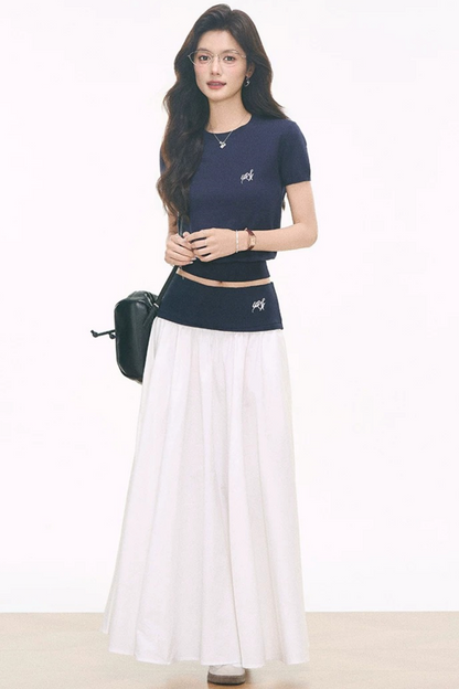 Knitted Ribbed Skirt Set-Up