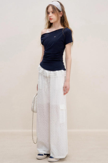 Lace Embrace Wide Leg Trousers