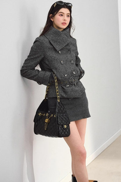 Gray Knitted Bodycon Dress