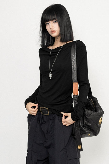 Korean Irregular Slim Top