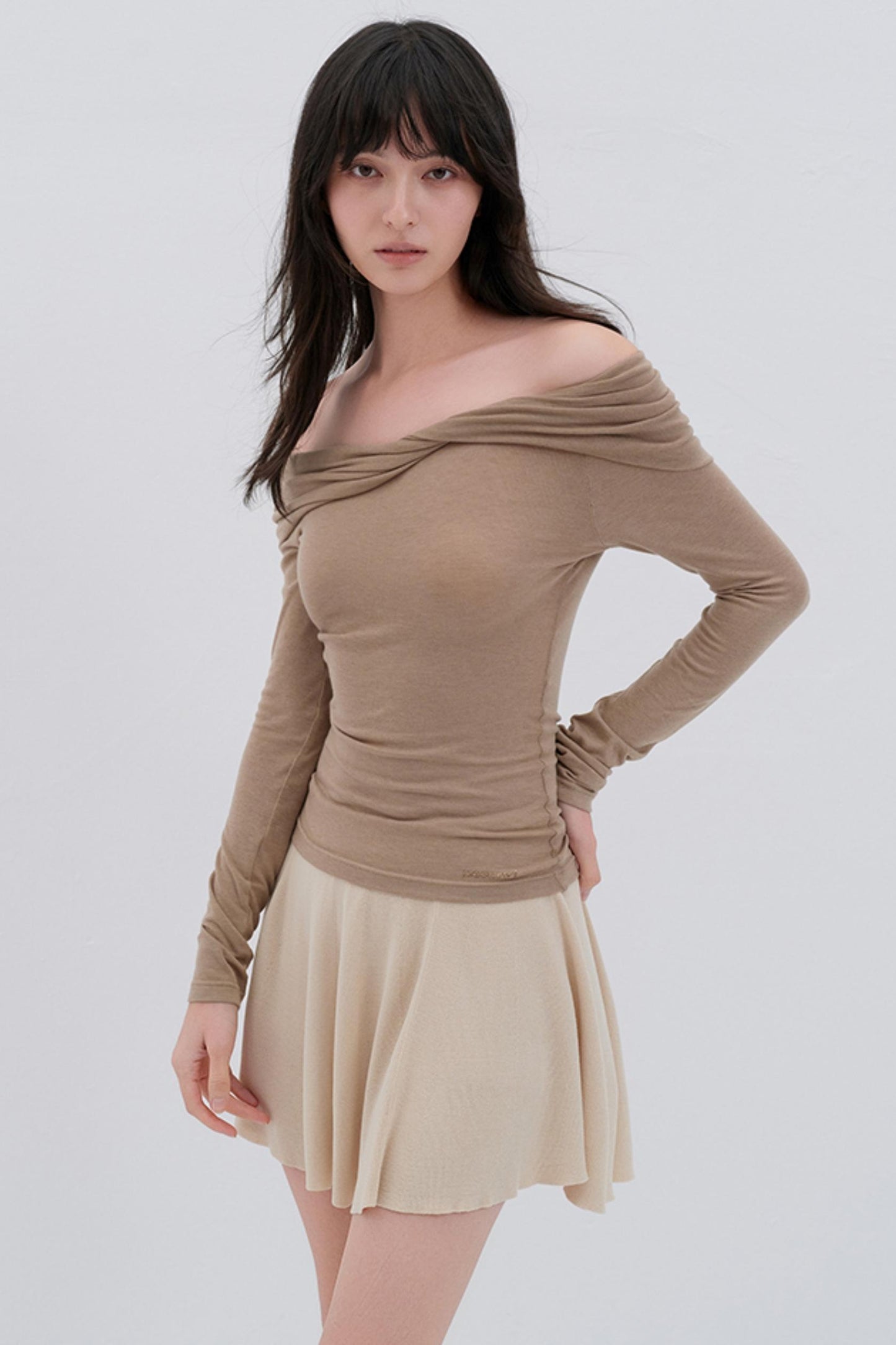 Korean Pleated Midi Skirt