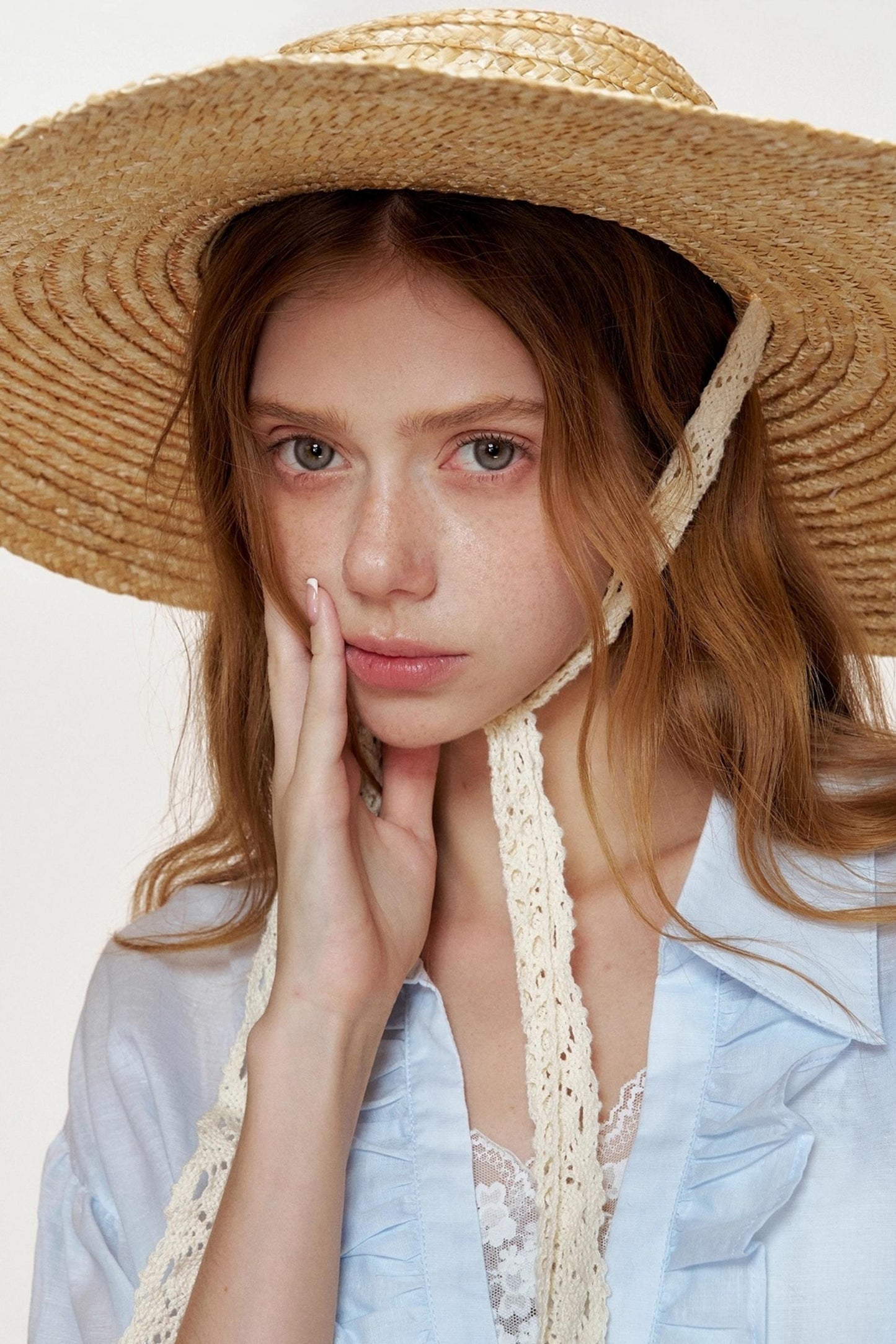 Blue Ocean Linen Cotton V-Neck Stitched Shorts Set-Up