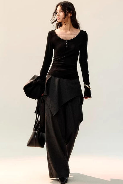 Silberketten-Slim-Fit-T-Shirt