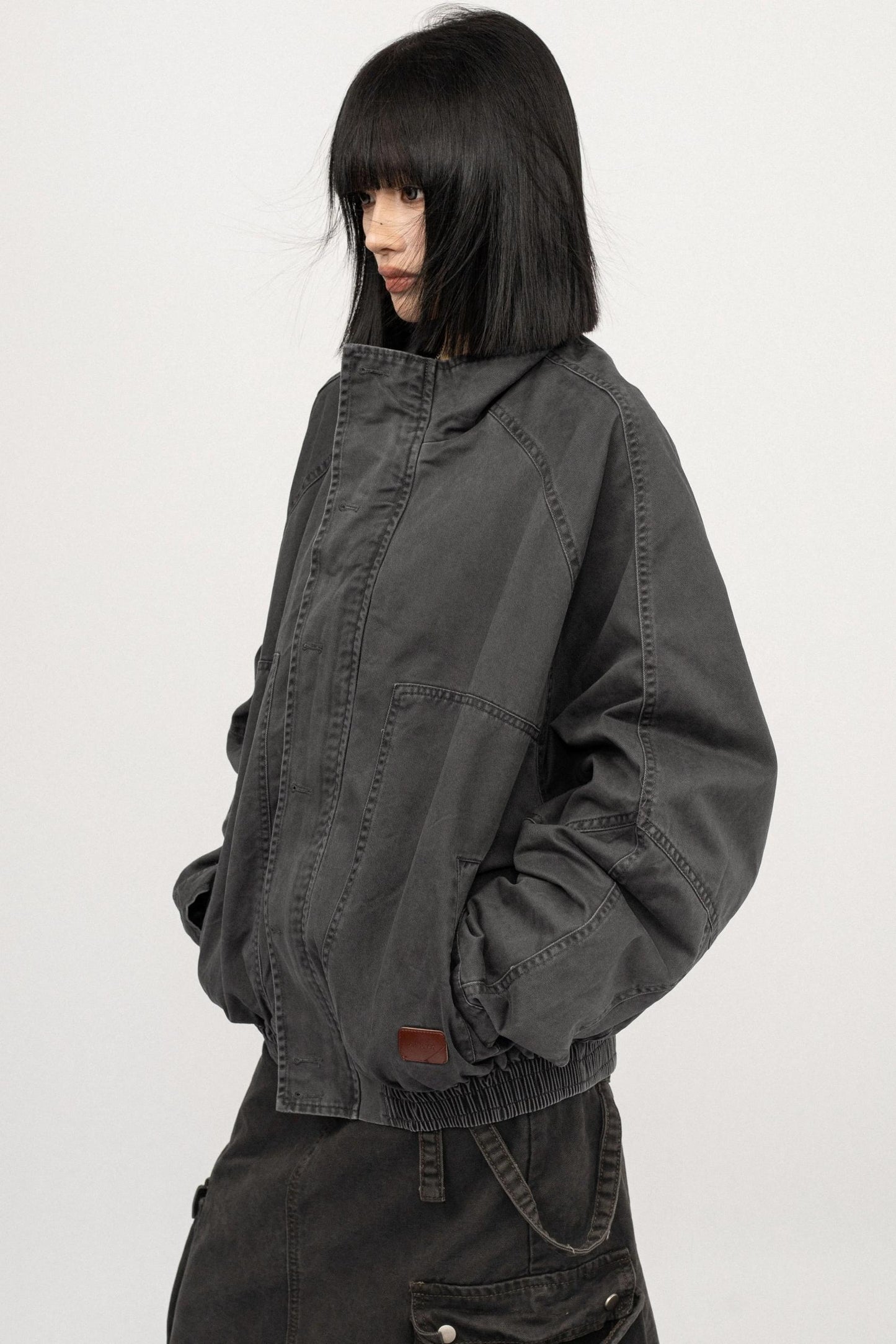 American Vintage Stand Collar Cargo Jacket