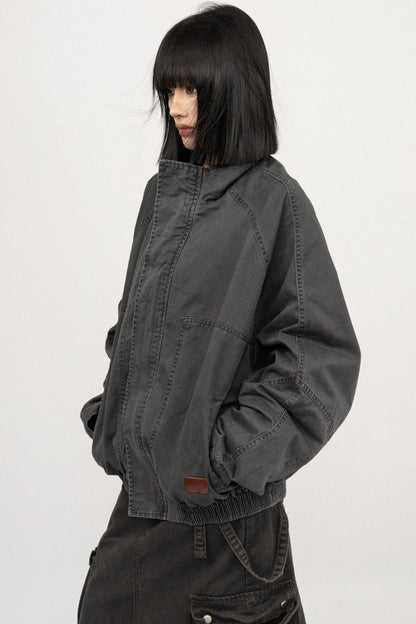 American Vintage Stand Collar Cargo Jacket