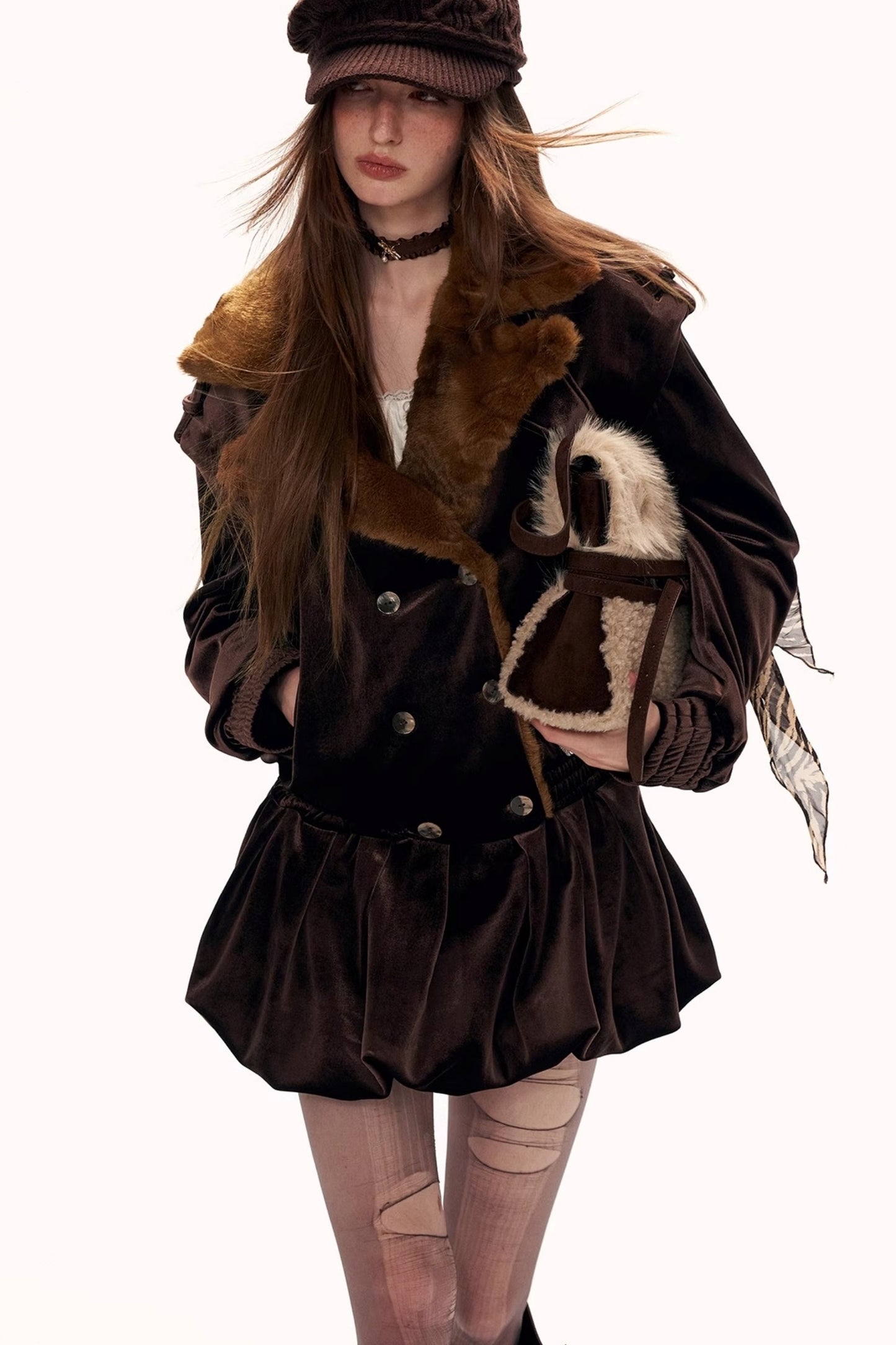 Floral Patchwork Jacket Dress