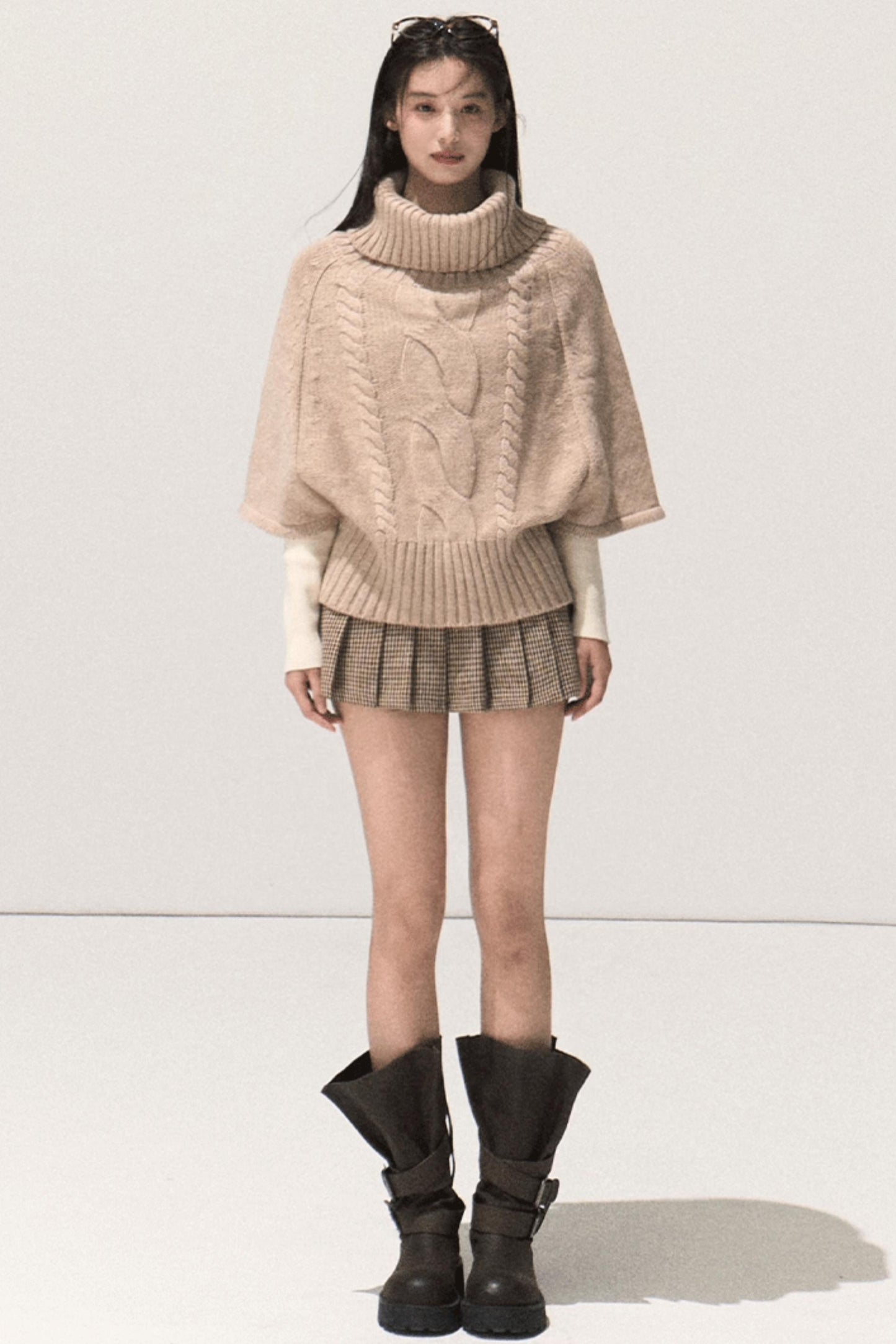 Throbbing Campus Lovers Woolen Skirt