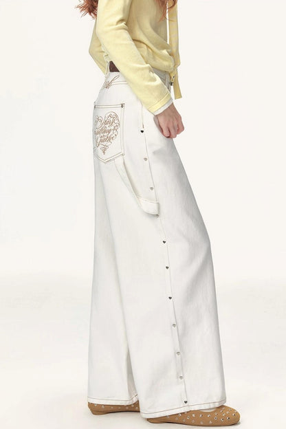 Solid Winter Wide-leg Pants