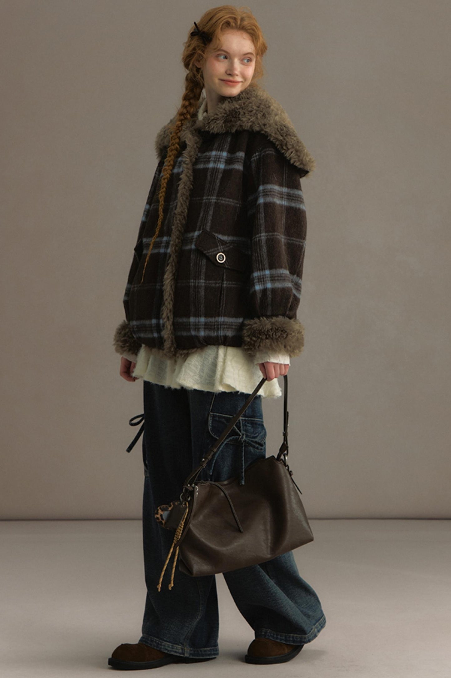 Stacked Knitted Lotus Leaf Long Top