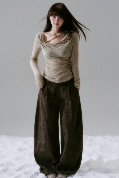 Lyocell Wool Beaded T-Shirt