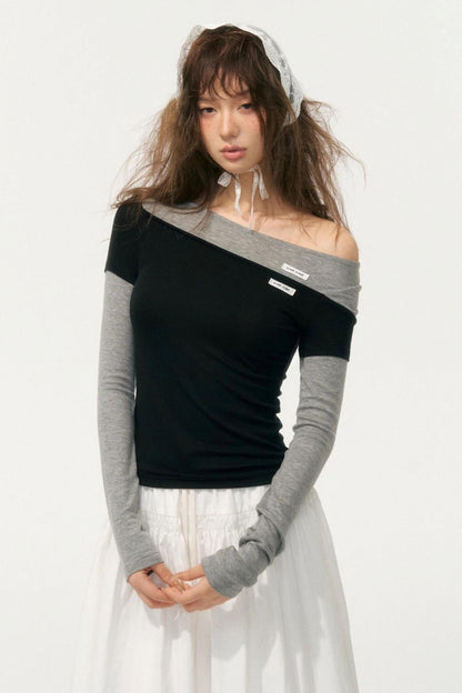 Color-Block Knit Tee