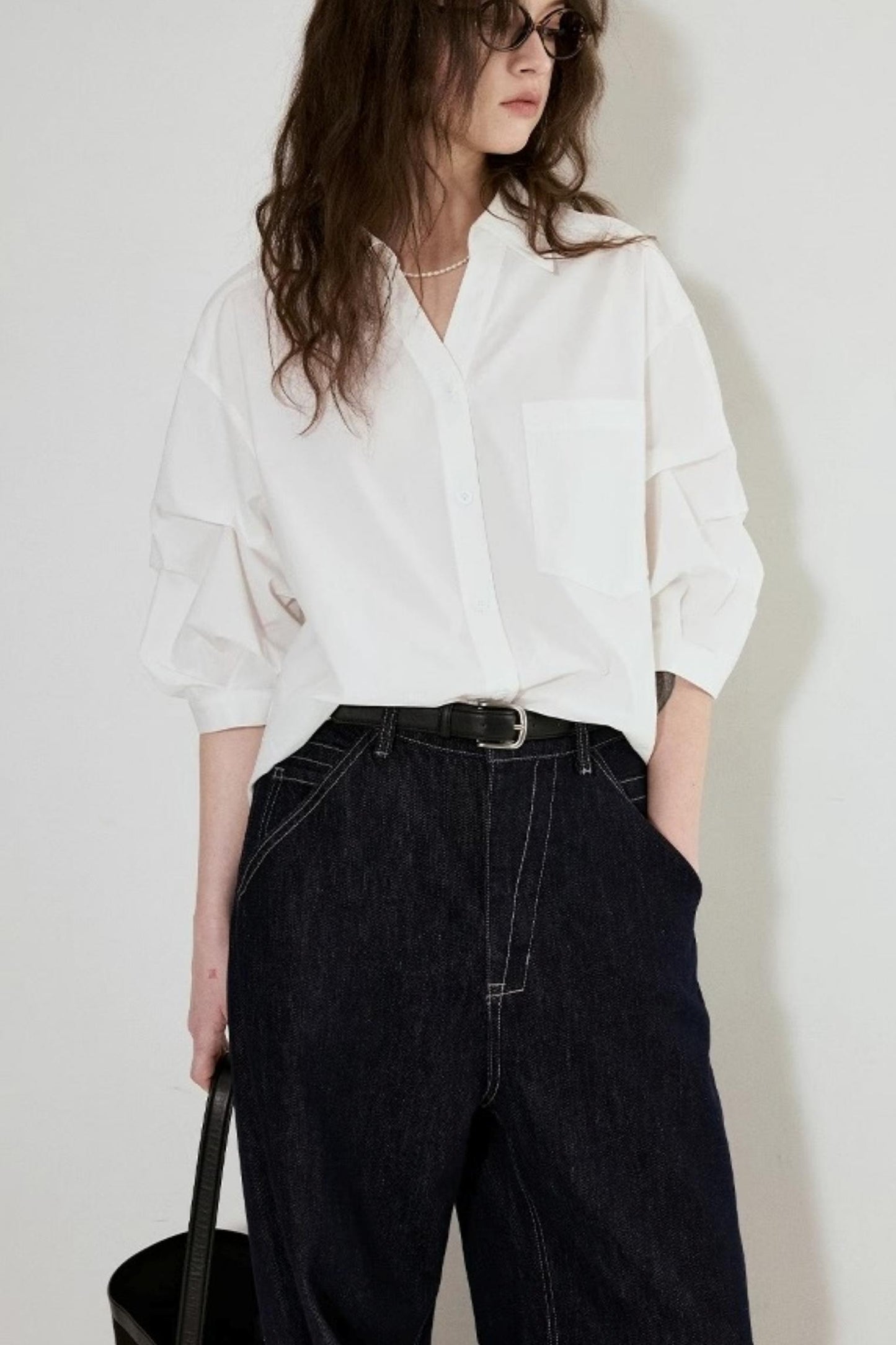 Chic V-Neck Cropped Summer Shirt