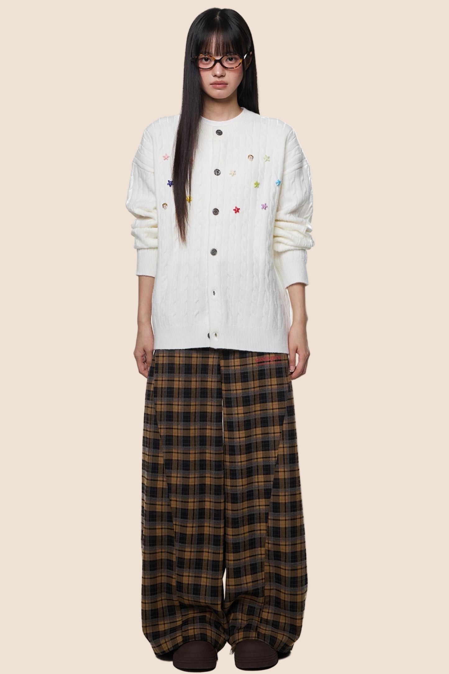 Studded Beaded Knit Cardigan