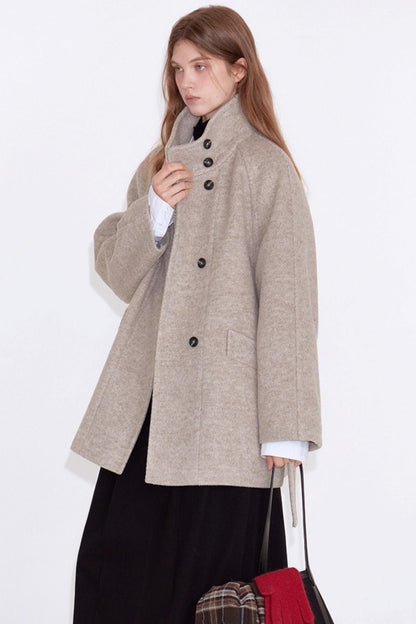 Variegated Twill Wool Coat
