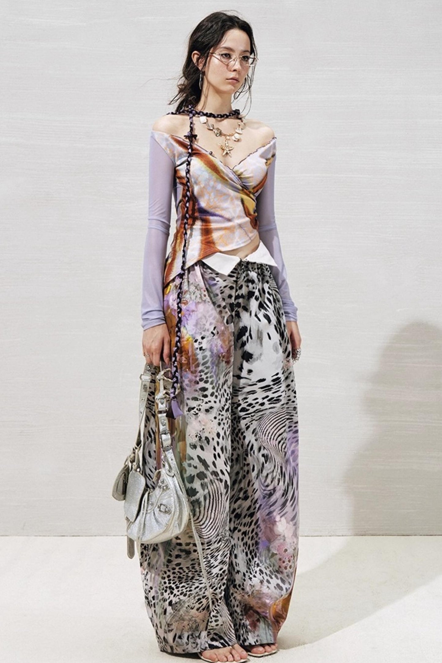 Garden Impression Leopard Print Pants