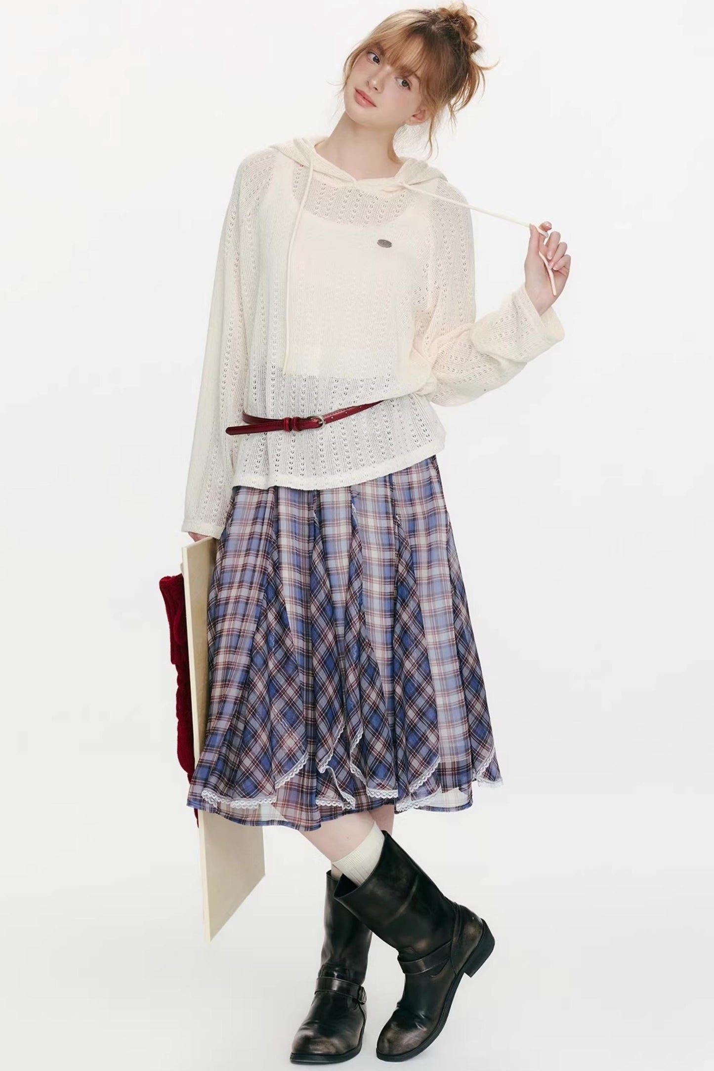 Night Dew Rose Chiffon Skirt