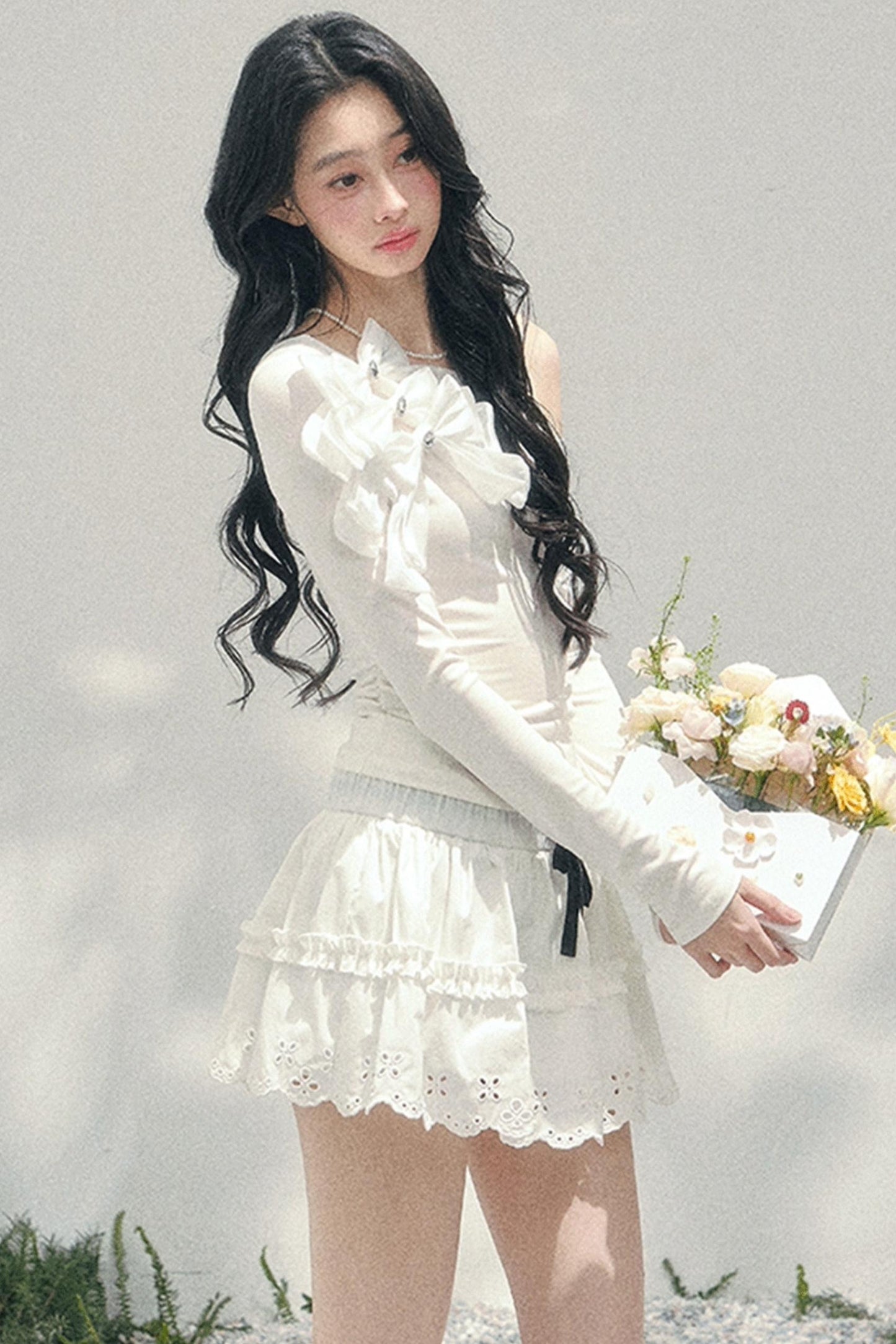 Morning Mist Off-Shoulder Top