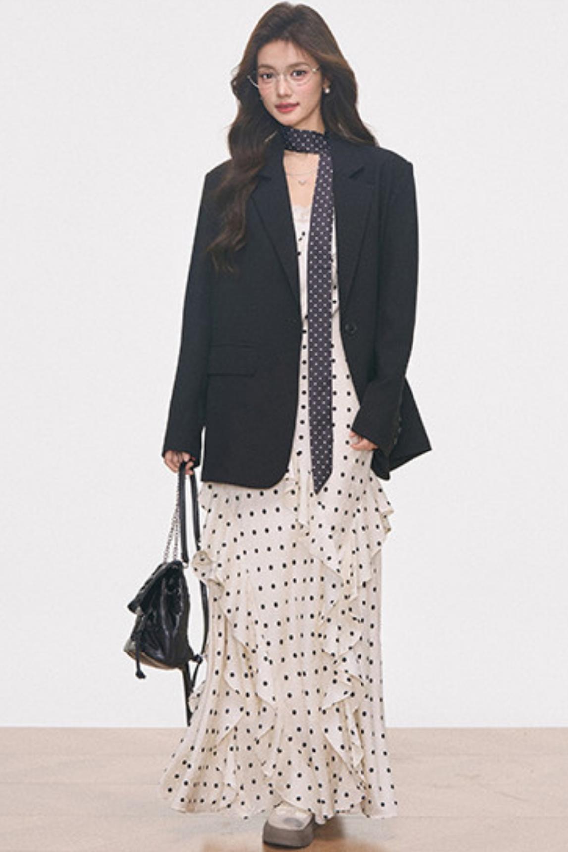 Polka Dot Commuter Dress Set-Up