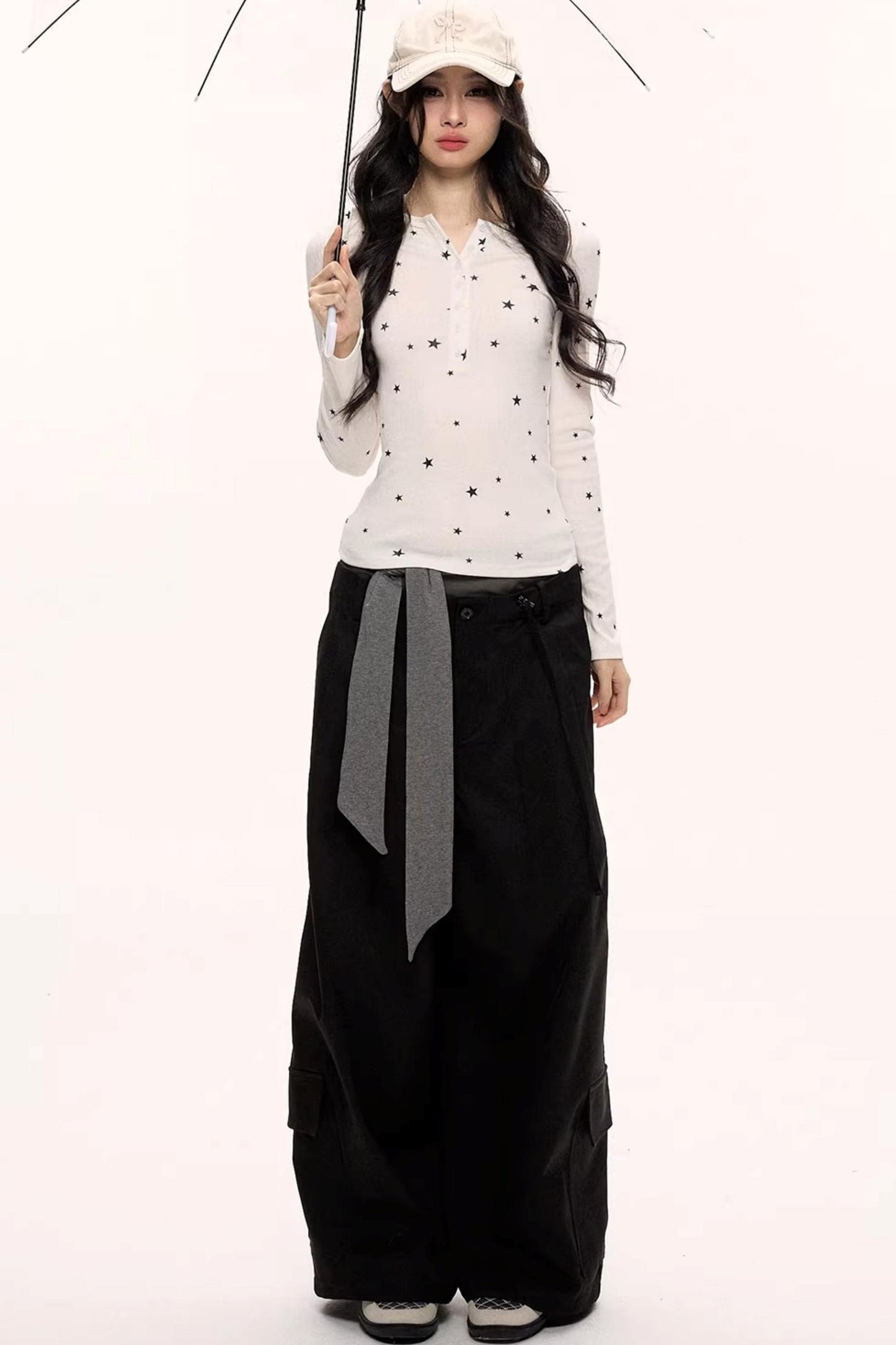 Hot Girl Lace-Up Cargo Pants