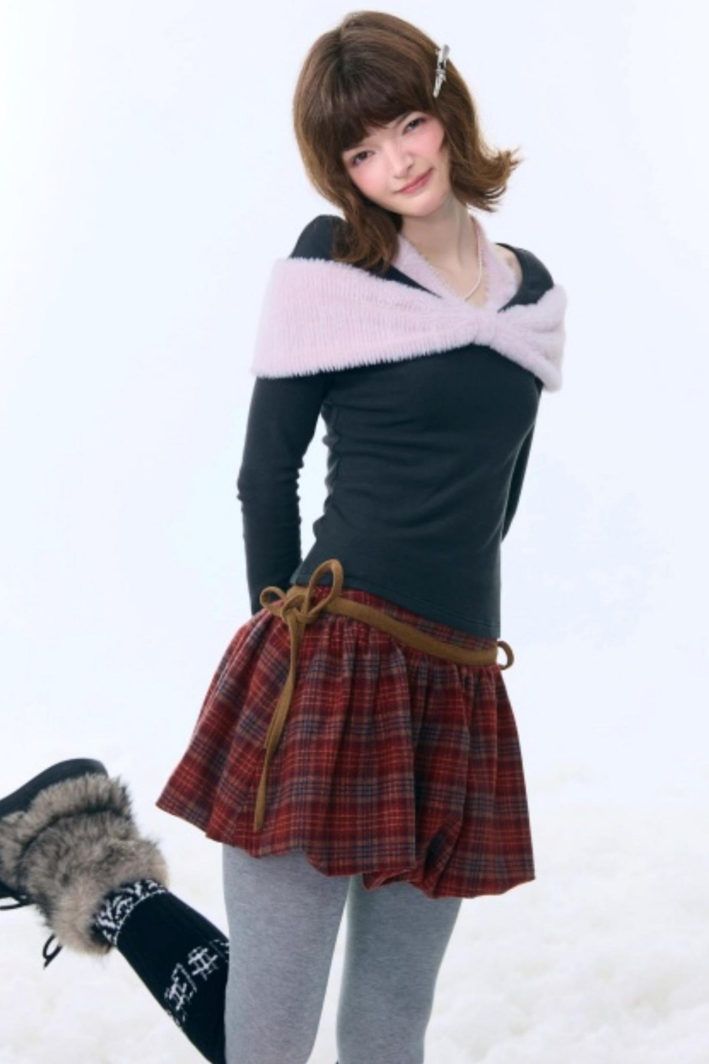 Bow-Knot Knitted Halter Top