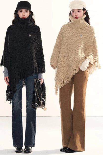 Cable Knit Tassel Sweater