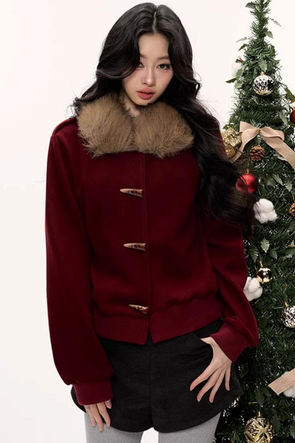 Mulled Wine Burgundy Knitted Cardigan Set-Up