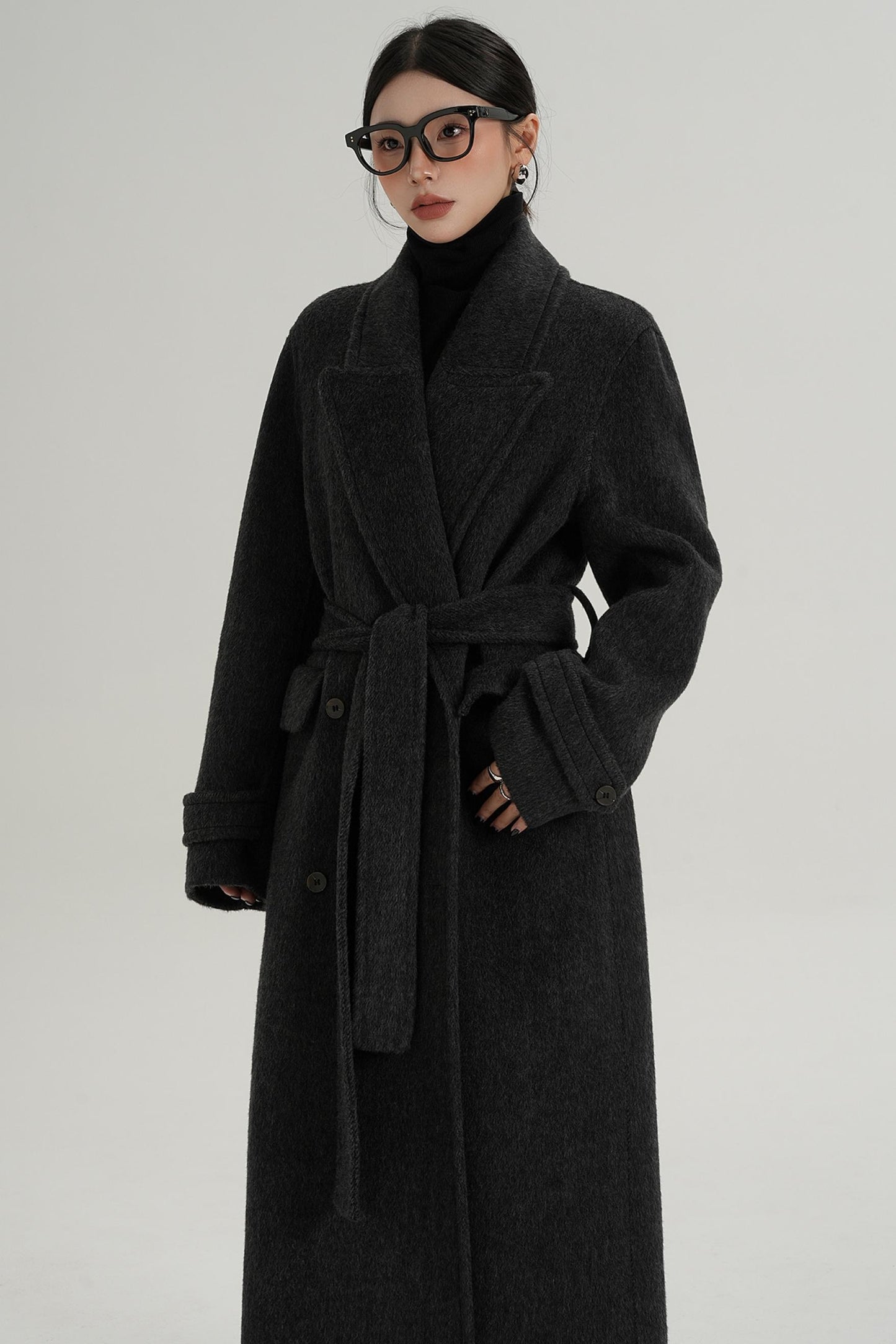 Woolen Long Silhouette Dress