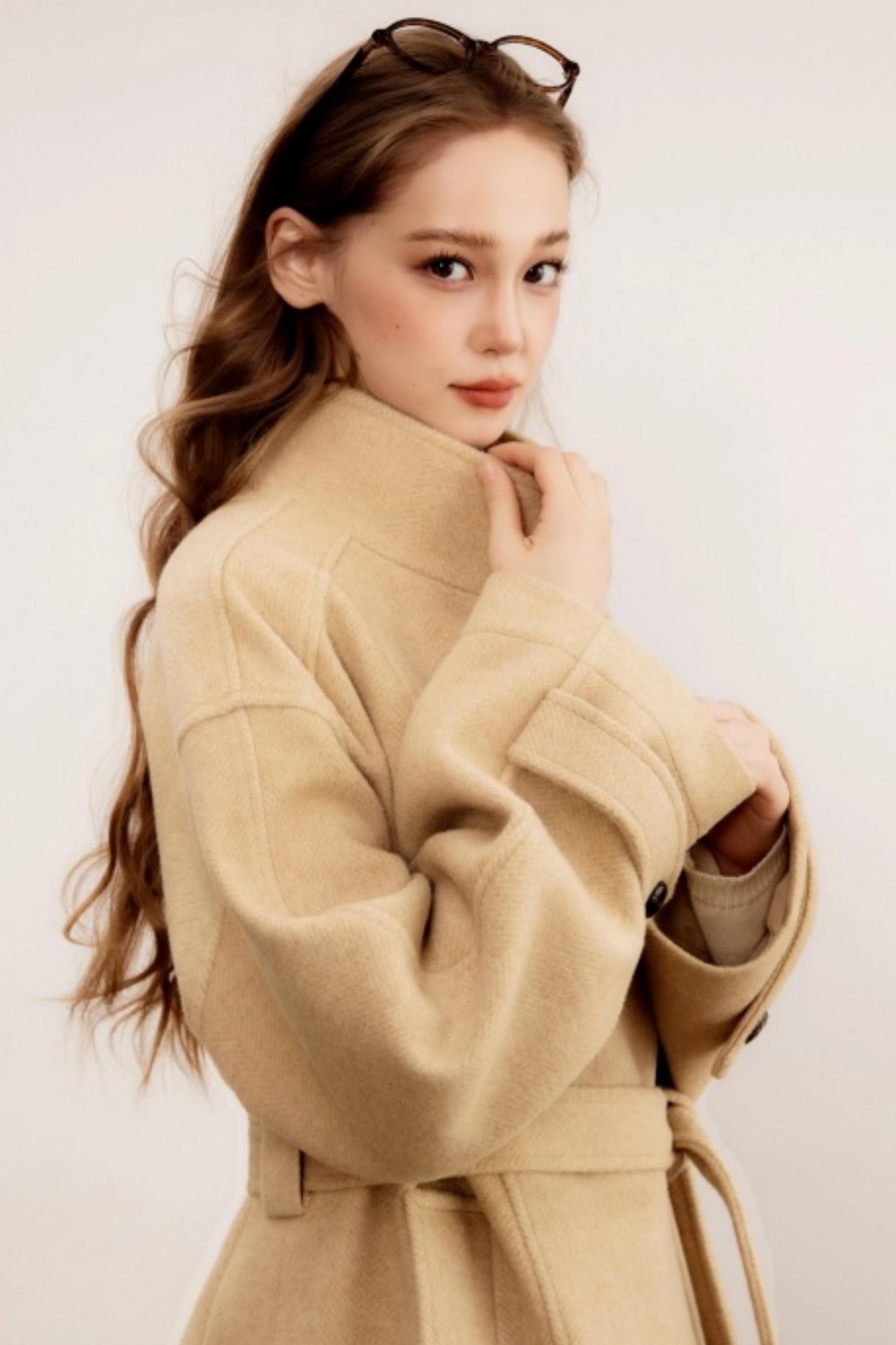 Stand-Up Collar Woolen Coat