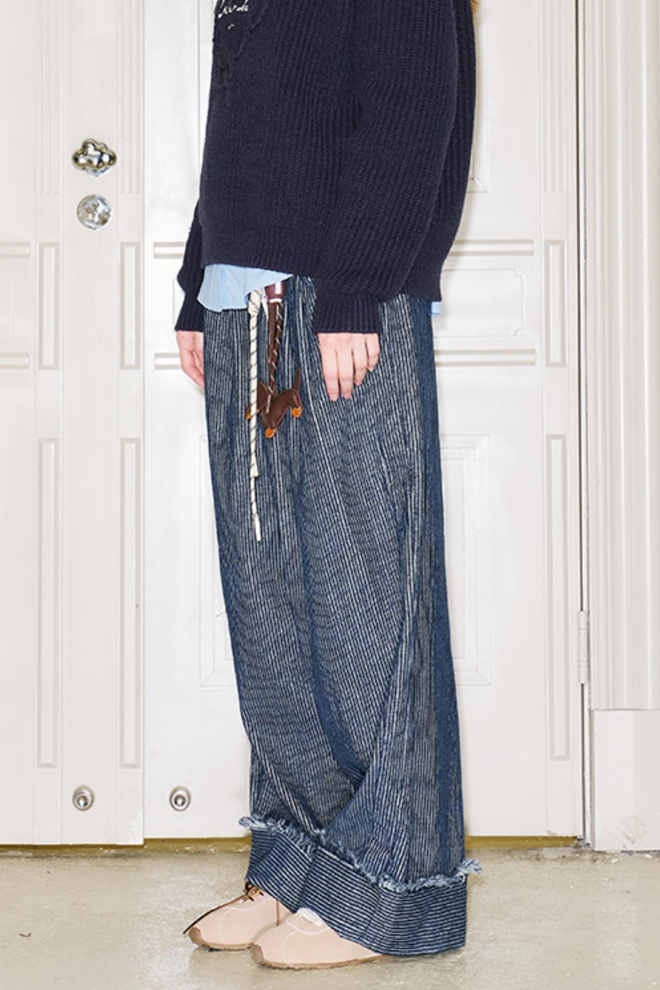 RETRO CORDUROY STRAIGHT-LEG LOOSE FIT PANTS