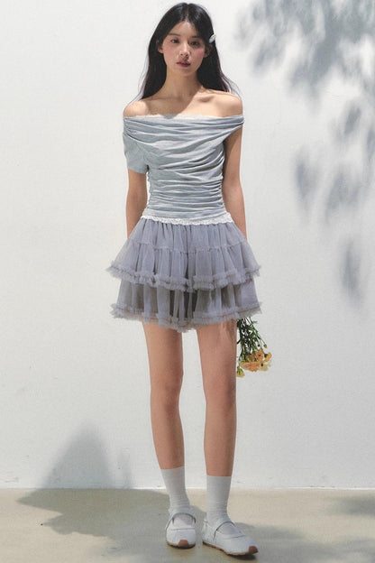 Sunset Halter A-Line Skirt