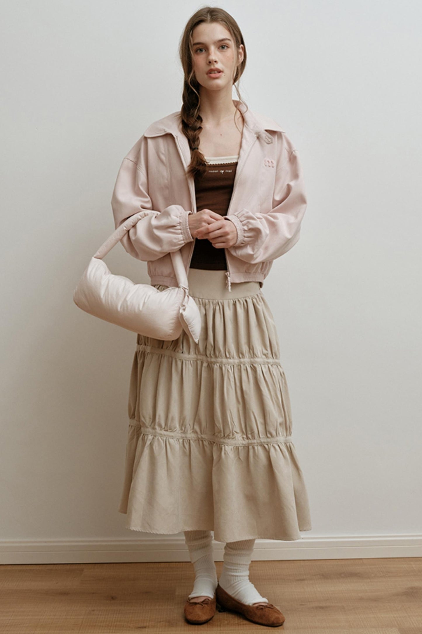 Faux Suede Embroidery Jacket