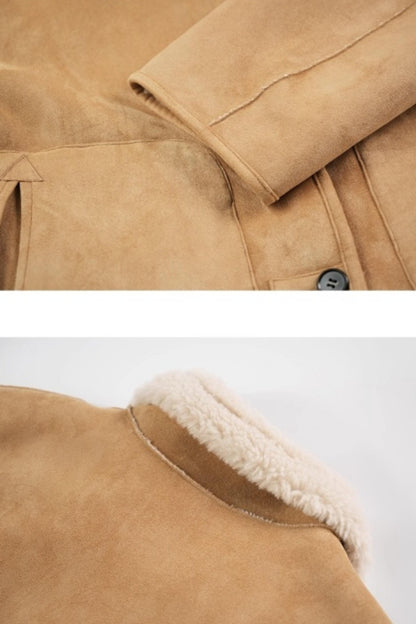 Reversible Suede Shearling Coat