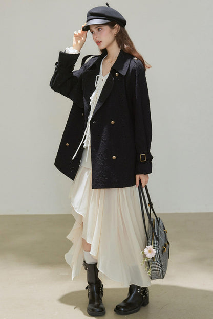 Autumn Double-Breasted Midi Coat