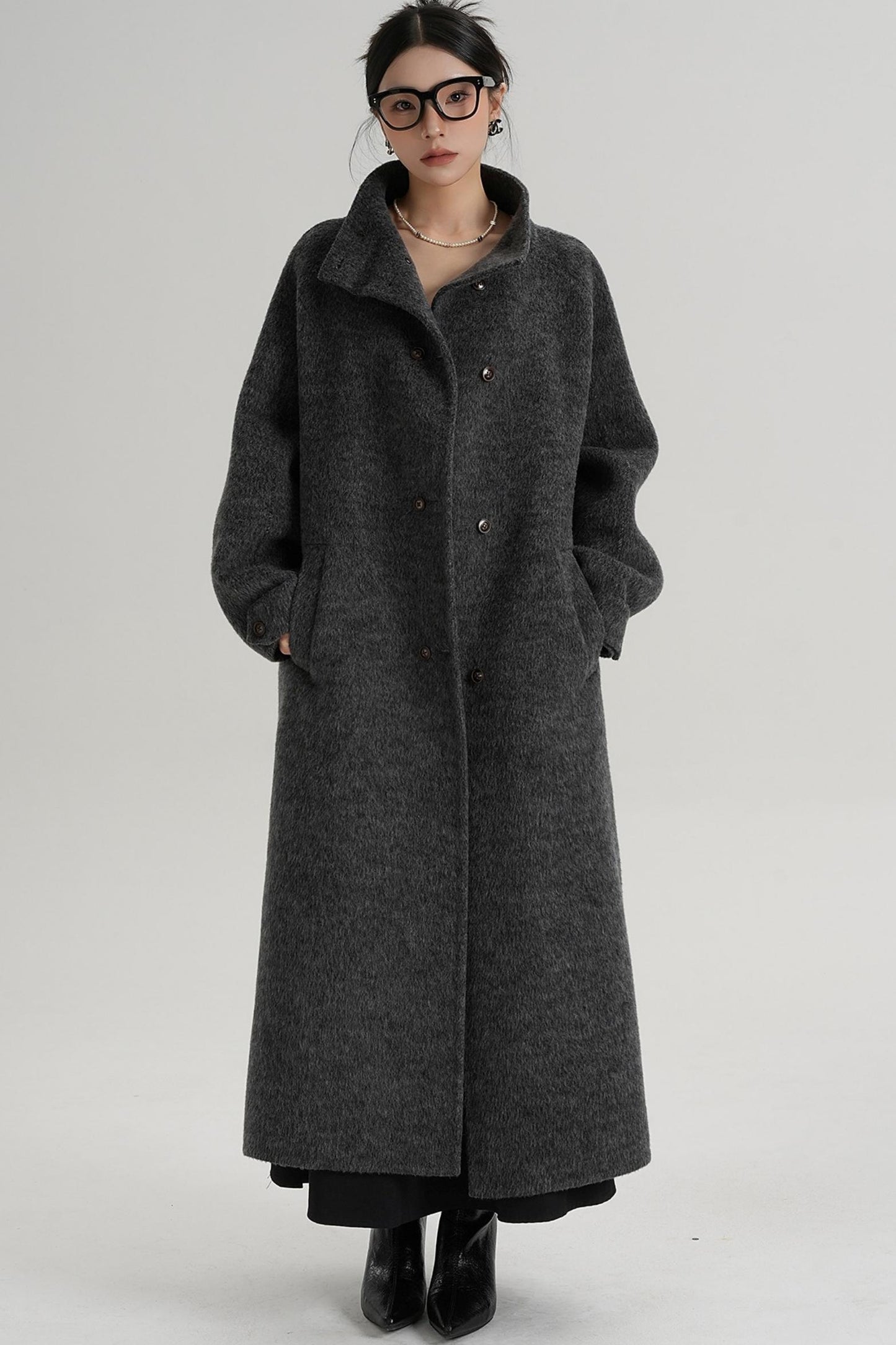 High Neck Wool Coat