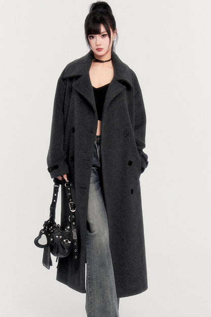 Winter Two-Way Wool Tweed Coat