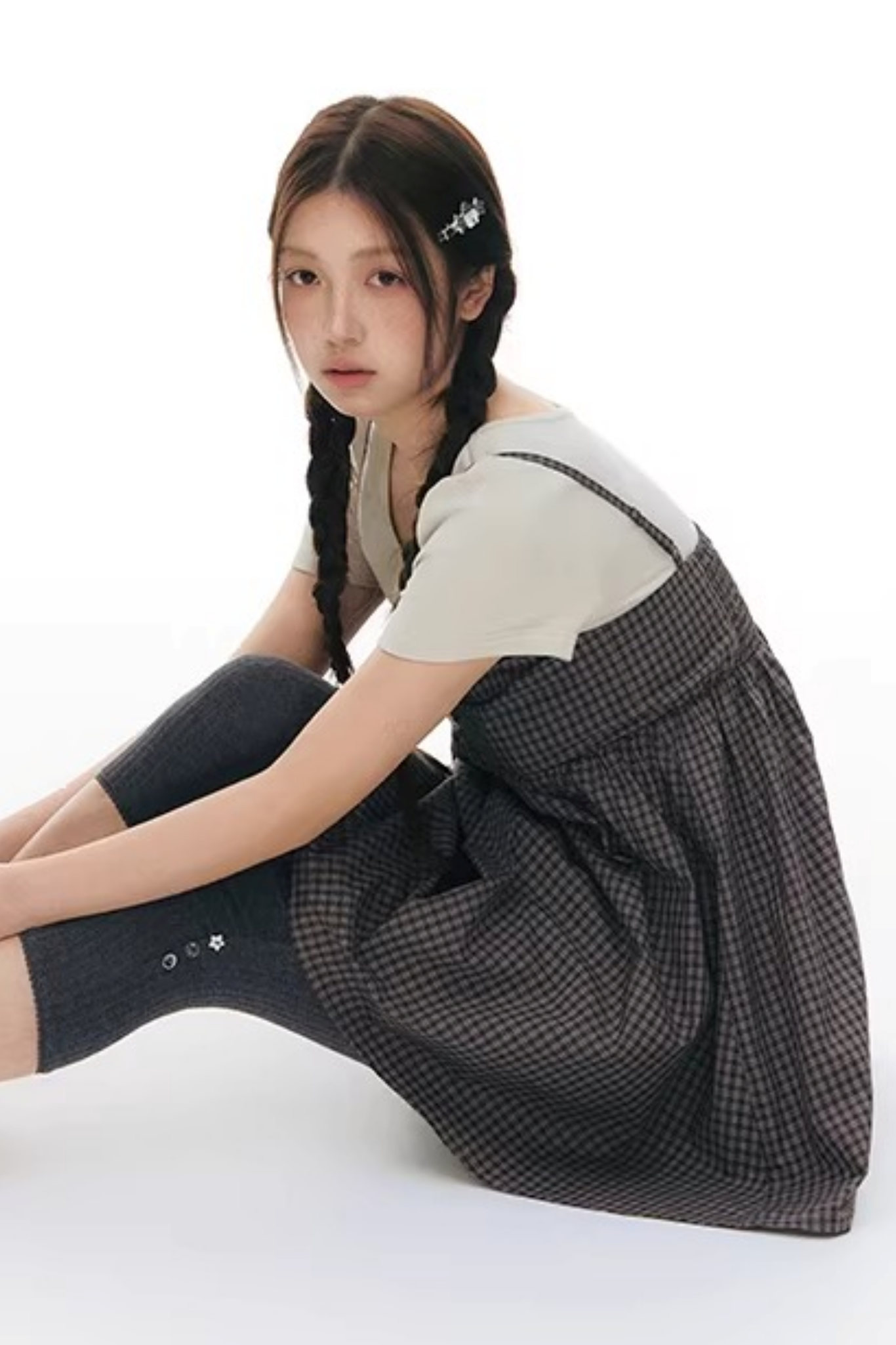 Fake Two-Piece Cotton Top