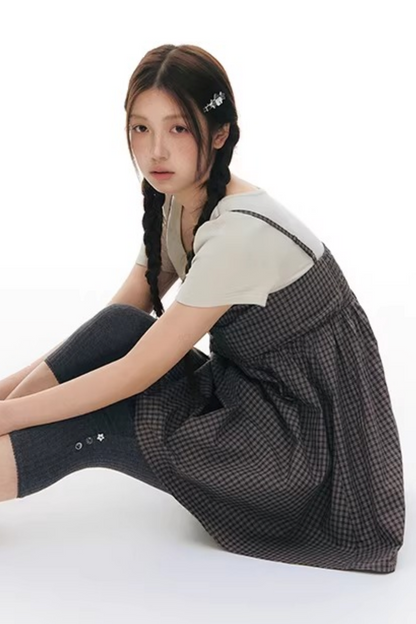 Fake Two-Piece Cotton Top