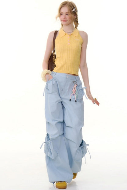 High-Waisted Wide-Leg Trousers