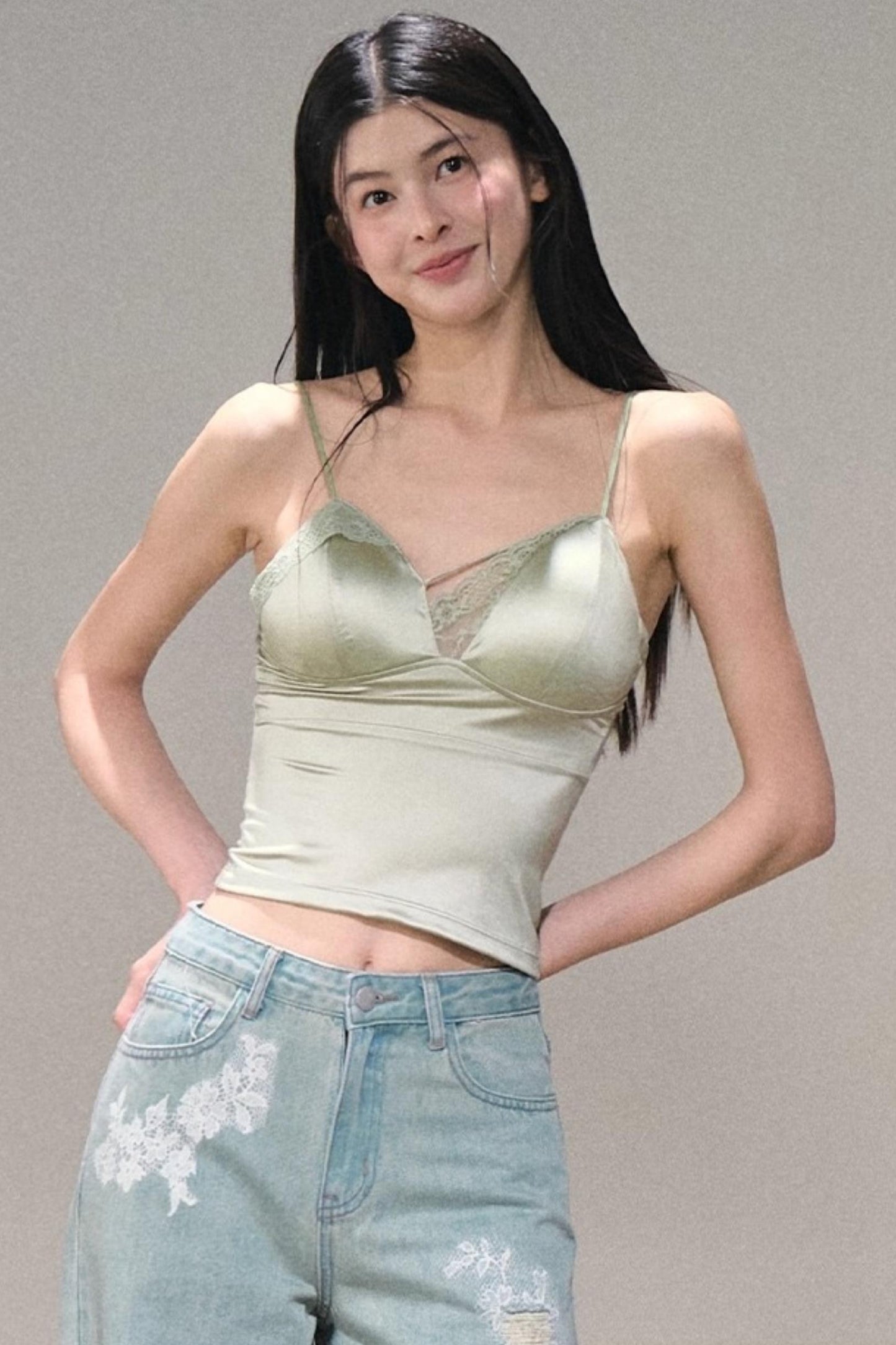 Wake Up Satin Lace Camisole