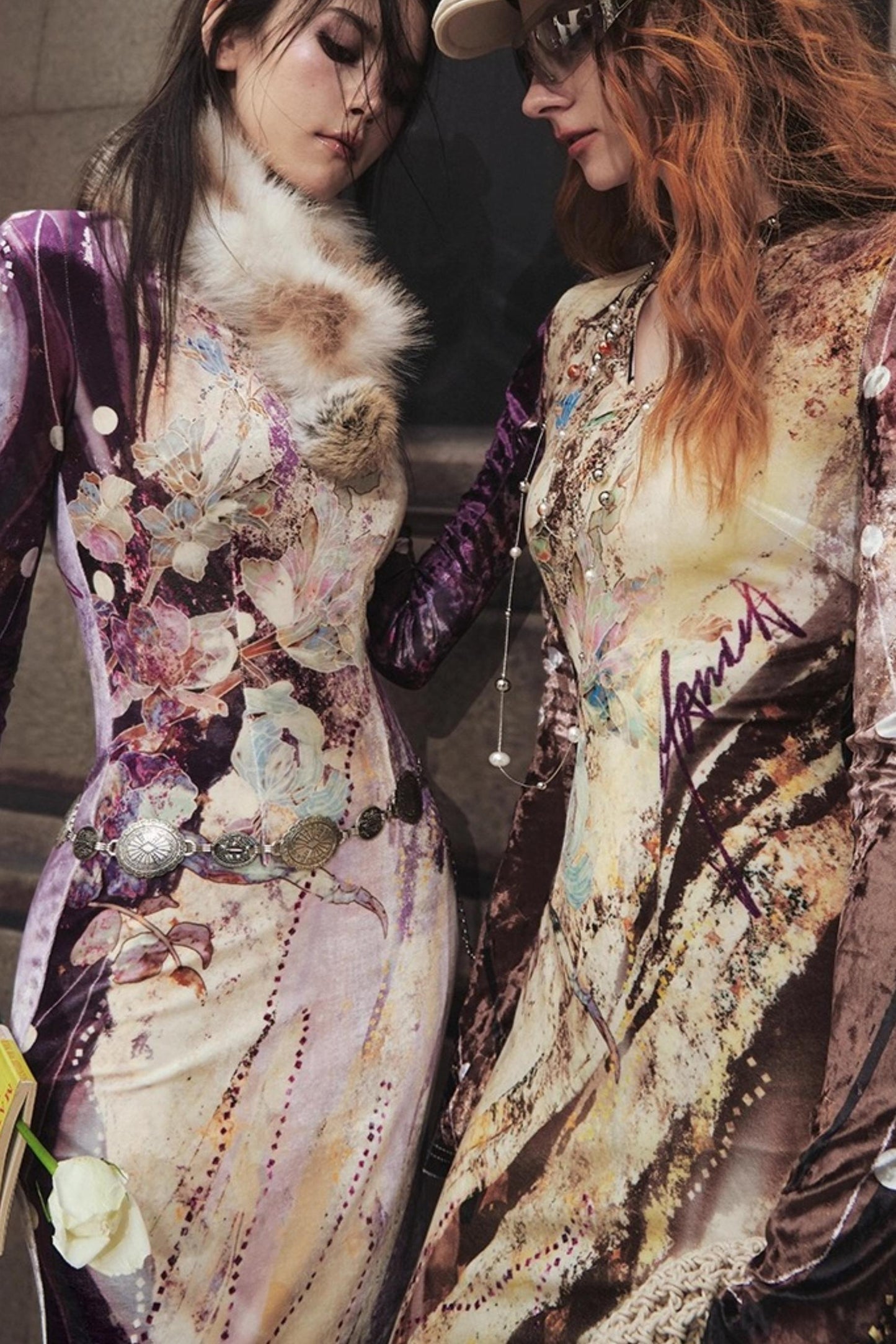 Velvet V-Neck Mermaid Dress