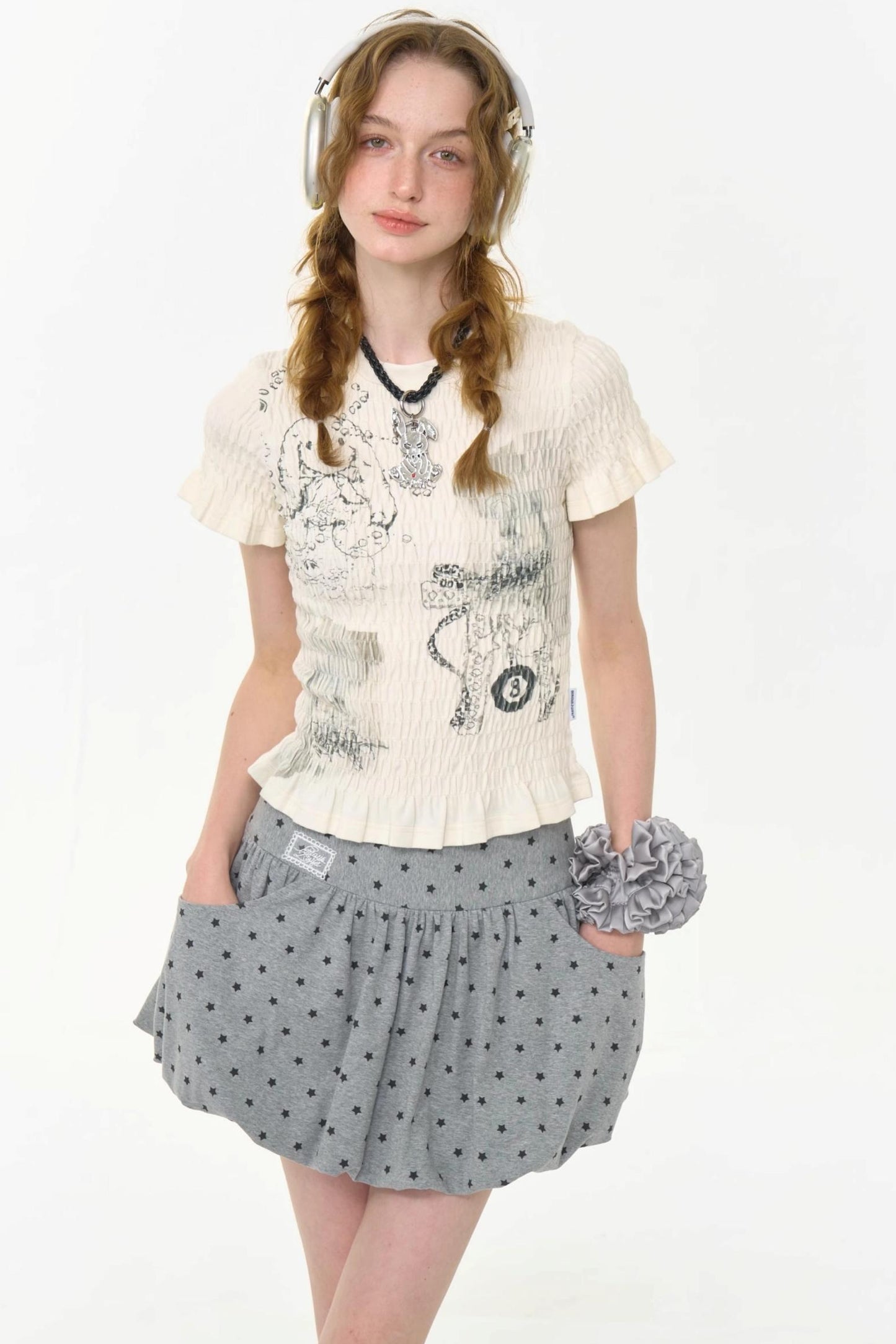 Starry Polka Dot Skirt