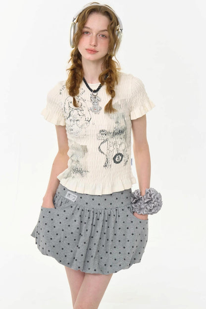 Starry Polka Dot Skirt