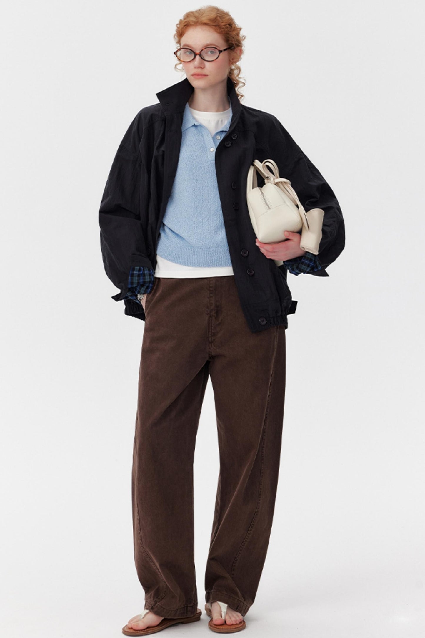 Houndstooth Short Cargo Jacket