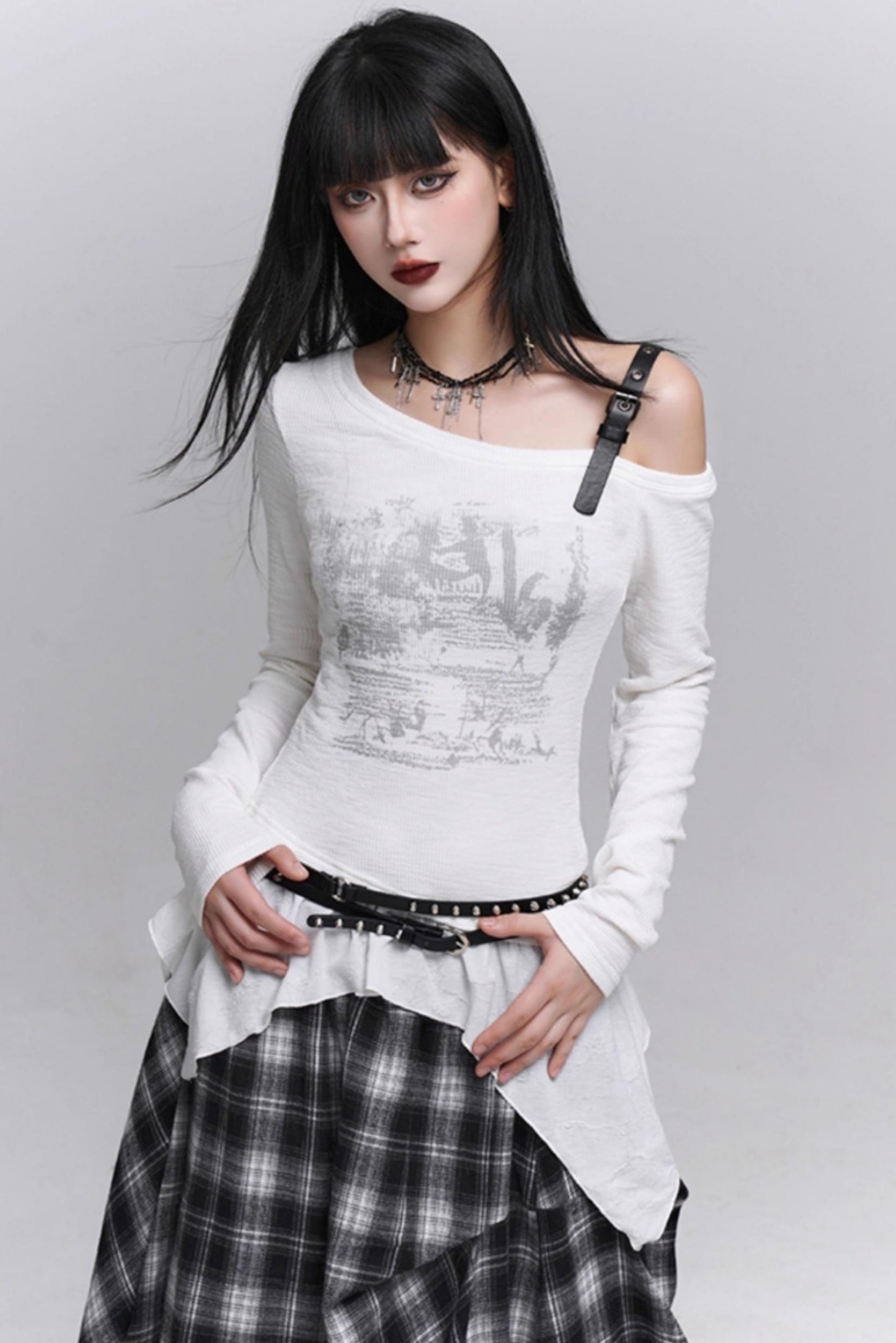 Black One Shoulder Top